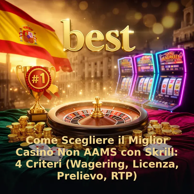 Come Scegliere il Miglior Casinò Non AAMS con Skrill: 4 Criteri (Requisito di puntata, Licenza, Prelievo, RTP)